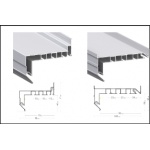 Aluminum cornice Gardina, 3 rows, with hooks