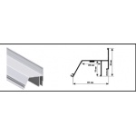 Aluminum contour profile KONTUR 01 (with cast in for locks)