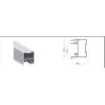 Aluminum brick for hidden moulding with profile, with lighting BRUS 01 (with cast in parts for locks)