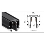 IZI TREK 01 profile, with built in current conductor for track lighting( with lock that keeps in place ceiling fabric)