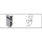 Profile for two level ceiling without gap( with cast in for locks)