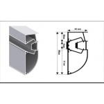 Profile for 2 level construction with LED 01 2m (with cast in for locks)