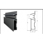 Profile for 2 level construction with LED Optima 2m (with cast in for locks)